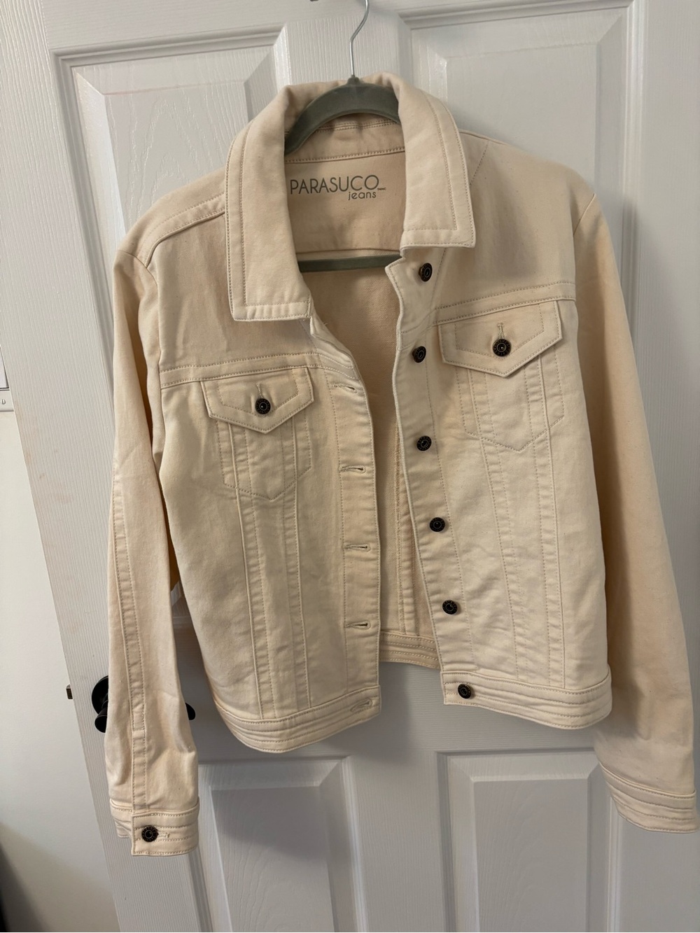 NWOT PARASUCO CREAM DENIM JACKET